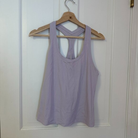 Lululemon Waist-Length Racerback Tank Top - Light Purple - Picture 1 of 2